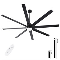 YUHAO 72 Inch Large Ceiling Fan with Light and