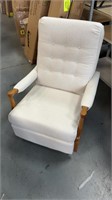 White upholstered arm chair extremely clean
