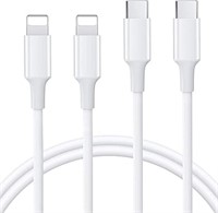 USB C to Lightning Cable 2Pack 3FT [Apple MFi
