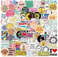 100pcs Jesus Christian Stickers, Bible Verse