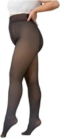 Thick Fleece Lined Tights Fake Translucent Tights