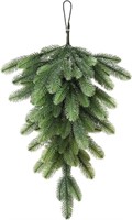 WDDH Christmas Teardrop Swag, 27.6inch Green Pine