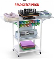 $126  3 Tier Heat Press Table  Foldable  White