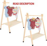 $45  2 Pcs Baby Clothes Rack with Shelf (Large)