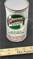 Castrol 1 pint Outboard Motor Oil Tin. Full. Has