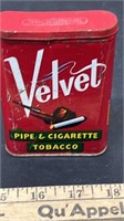 Velvet Pipe and Cigarette Tobacco Pocket Tin. #SC