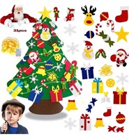 3.3ft Felt Christmas Tree with Ornaments-DIY