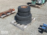 (4) Assorted Hyster Fork Lift Tires