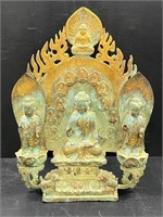 Buddha Triad Altar Bronze Statue