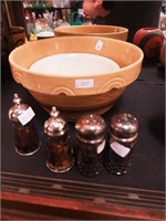 Two pottery mixing bowls: Robinson