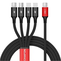 CHAFON USB C to Multi Charging Cable, 2Pack 4 in 1