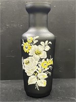 Norleans Made In Black Floral Vase