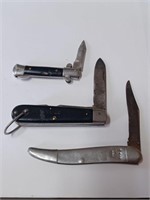 Lot of Three Pocket Knives to Include One