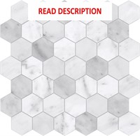 $60  Tiles Plaza Hexagon Marble Kitchen Tile  10pc