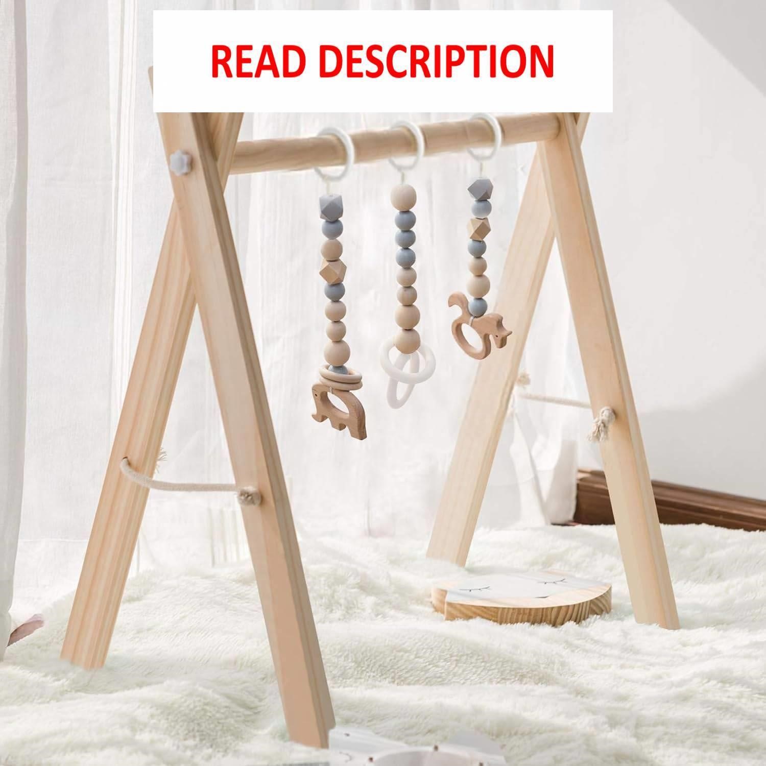 $40  Wooden Baby Gym with Toys