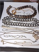 Lot of Silvertone and Goldtone Jewelry