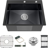 $151  Black Kitchen Sink  Stainless Steel 22x18x9