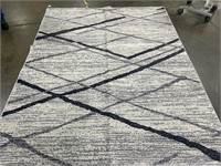 Kalili Black & Grey Striped 8' x 10' Area Rug