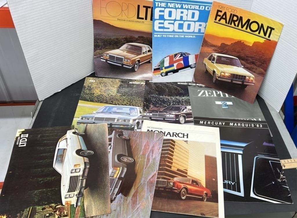 Ten 1970s and 80s Ford Advertising Brochures.