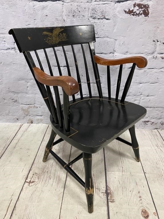 Nichols & Stone Co. Black Wood Arm Chair