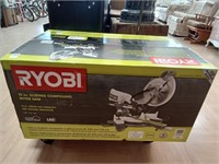 >Ryobi 10 in sliding compound miter saw, new in
