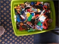 Container of vintage toys