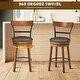 Set Of 2 25.5" Swivel Counter Height Dining Chair