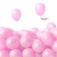 PartyWoo Light Pink Balloons, 120 pcs 5 Inch Pearl
