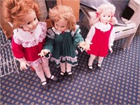 Three vintage dolls, all walkers