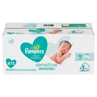 Pampers Sensitive Baby Wipes 8X Flip-Top Packs