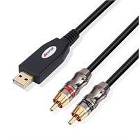 Devinal USB to RCA Audio Cable, USB to Dual RCA Ou