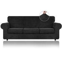 WEERRW 4 Pieces Velvet High Stretch Couch Covers f