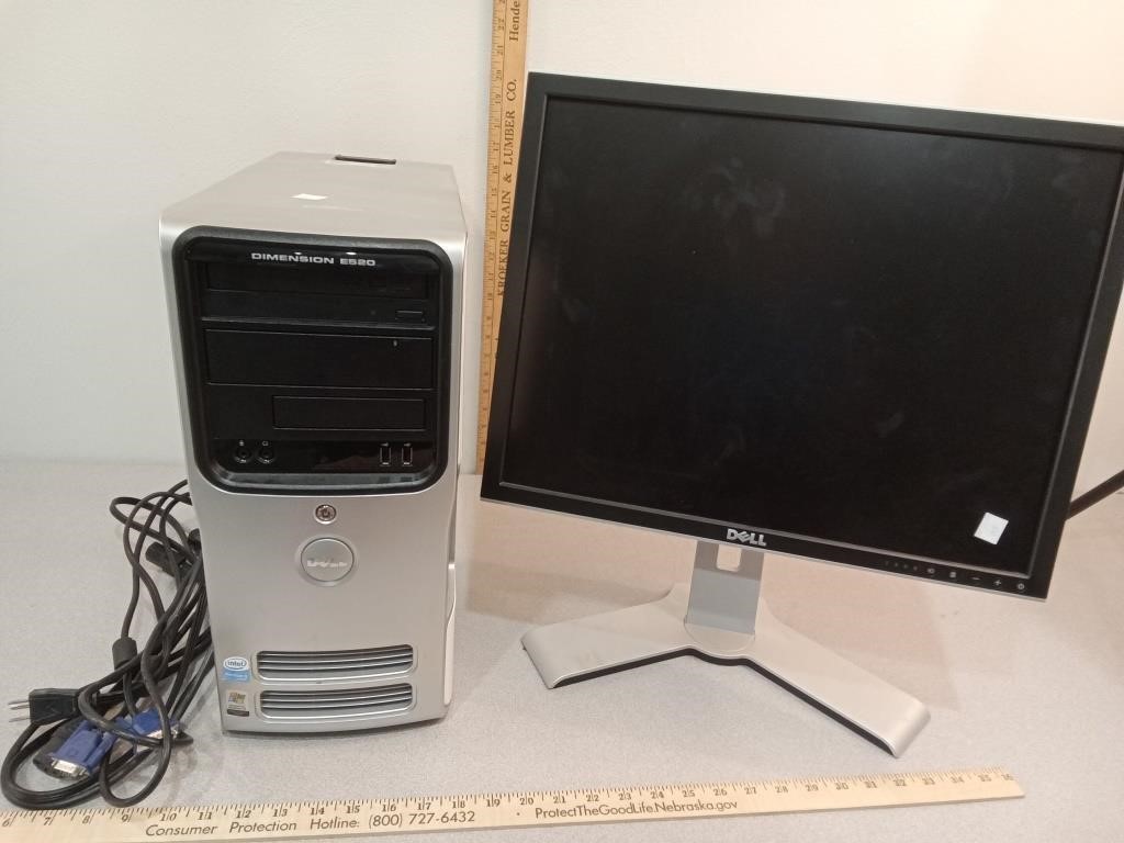 Dell desktop computer with monitor & tower