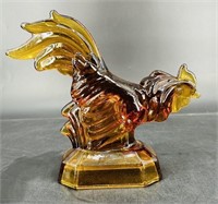 MCM Le Smith Large Amber Fighting Rooster 8”