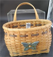 Wicker Basket with Butterfly