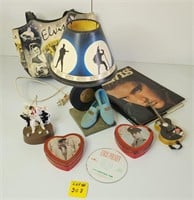 Elvis Collection, Lamp, Book, Figurines, Purse