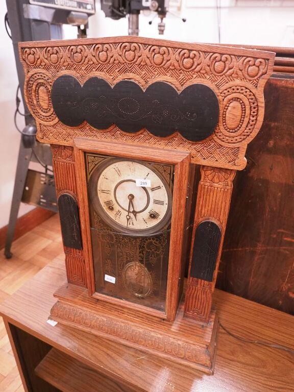 Vintage chiming shelf clock (as-is)