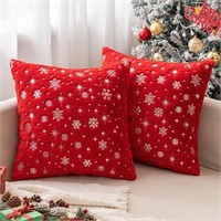 MIULEE Set of 2 Christmas Decorative Throw Pillow