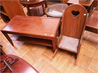 Rectangular coffee table with undershelf, 36"