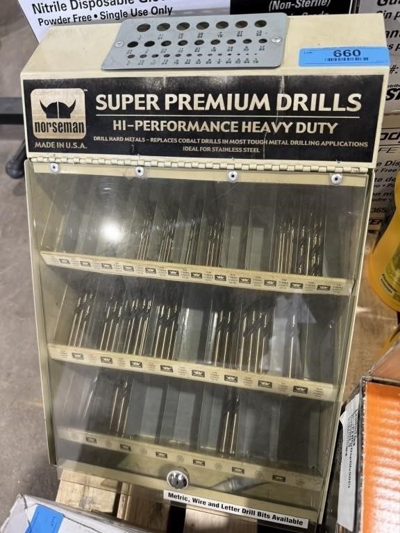 Norsman Drill Display Case w/ Some Drill Bits
