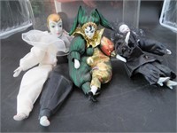 Pierrot Dolls (Clown) - Three Small