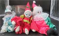 Pierrot Dolls (Clown) - Three Small