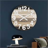 XIAOAIKA 17.7 Wooden Coastal Clock  Multi-Color