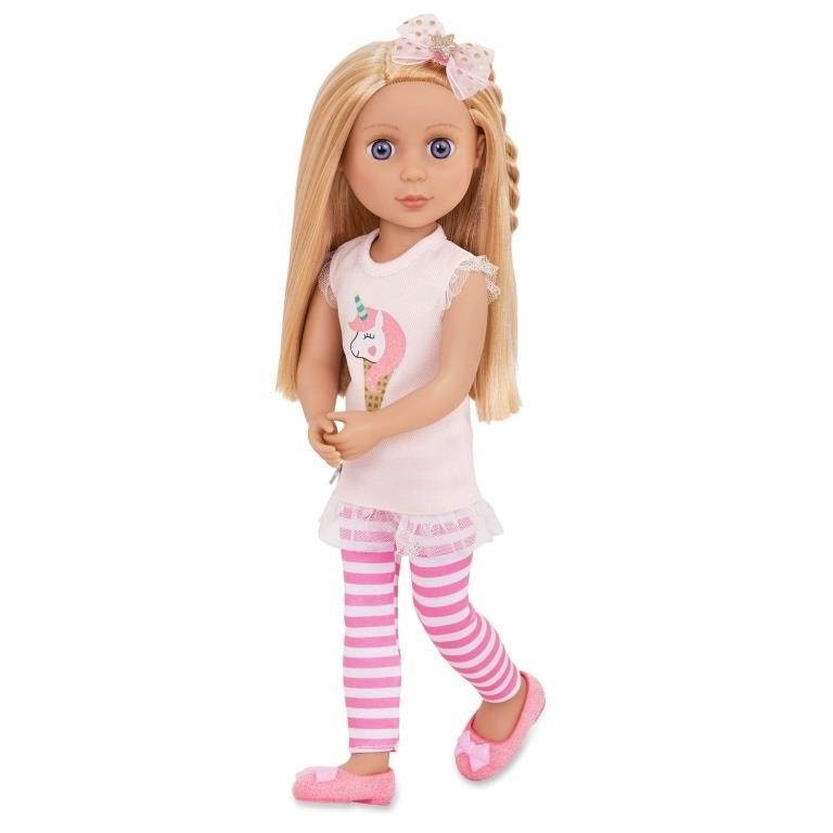 Glitter Girls Lacy 14 Inch Doll Wearing Pink Tunic