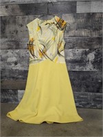 Vintage yellow dress with a blazer size unknown