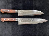 Japanese Chef Knives Hammered Damascus
