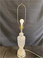 Cut Glass Lamp with silver details