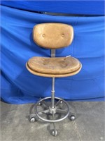 EF Brewer Metal swivel shop chair