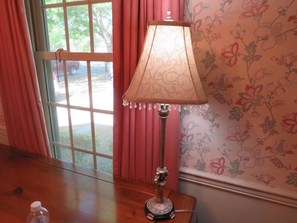 Candlestick Lamp with Shade