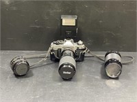 Canon AE-1 35MM Camera w/ Extra Lenses & More